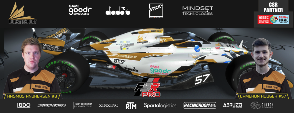 Burst Esport Formula SimRacing line-up PRO